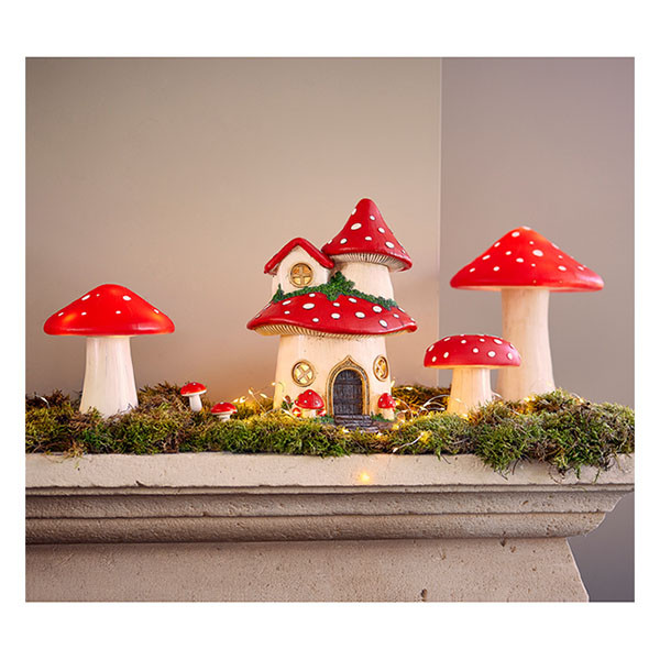 Lumineo Kerstfiguur paddenstoel | Lumineo | 21 x 21 x 27.5 cm (Led, Batterijen, Binnen) 480919 K151001757 - 2