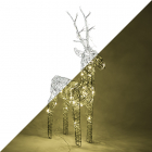 Lumineo Kerstfiguur rendier | 69 centimeter (48 LEDs, Wicker, Grijs, Binnen/Buiten) 491921 K151000112