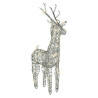 Lumineo Kerstfiguur rendier | 69 cm (48 leds, Wicker, Grijs, Binnen/Buiten) 491921 K151000112 - 2