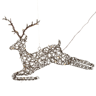 Lumineo Kerstfiguur rendier | 81 x 61 cm (36 leds, Wicker, Éénzijdig) 493558 K151000685 - 6