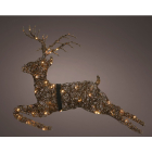 Lumineo Kerstfiguur rendier | 81 x 61 cm (72 LEDs, Wicker, Tweezijdig) 493544 K151000686 - 9
