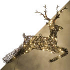 Lumineo Kerstfiguur rendier | 81 x 61 cm (72 LEDs, Wicker, Tweezijdig) 493544 K151000686 - 1