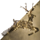 Kerstfiguur rendier | 81 x 61 cm (72 leds, Wicker, Tweezijdig)