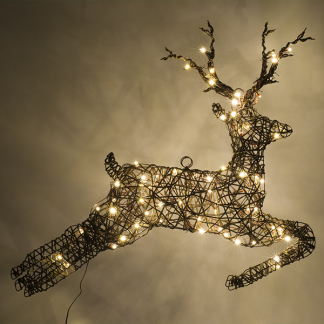 Lumineo Kerstfiguur rendier | 81 x 61 cm (72 leds, Wicker, Tweezijdig) 493544 K151000686 - 7