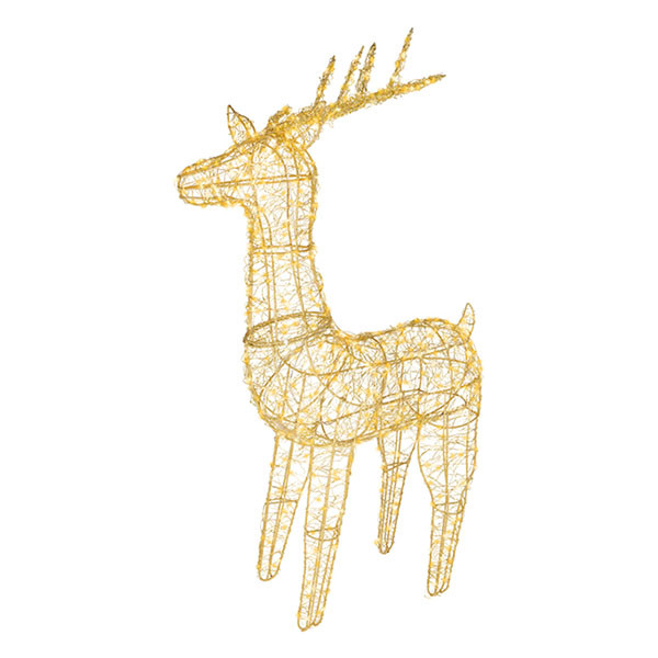 Lumineo Kerstfiguur rendier | Lumineo | 104 cm (800 leds, Warm wit, Metaal, Buiten, Goud) 490458 K151001798 - 1