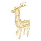 Lumineo Kerstfiguur rendier | Lumineo | 104 cm (800 leds, Warm wit, Metaal, Buiten, Goud) 490458 K151001798 - 1