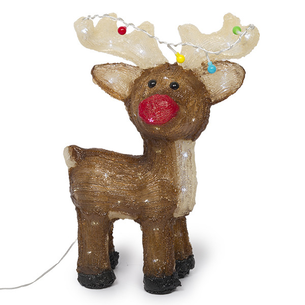 Lumineo Kerstfiguur rendier | Lumineo | 17 x 33 x 47 cm (Acryl, 48 leds, Timer, Flikkeren, Binnen/Buiten) 491146 K151200122 - 3