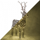 Lumineo Kerstfiguur rendier | Lumineo | 69 cm (48 leds, Wicker, Bruin, Binnen/Buiten) 491902 K151000109 - 1