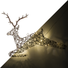 Lumineo Kerstfiguur rendier | Lumineo | 81 x 61 cm (36 leds, Wicker, Éénzijdig) 493558 K151000685 - 1