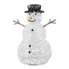 Lumineo Kerstfiguur sneeuwpop | Lumineo | 45.5 x 37 x 65 centimeter (Acryl, 80 leds, Timer, Flikkeren, Binnen/Buiten) 491431 K151200123 - 1