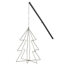 Lumineo Kerstfiguur vlaggenstok | Kerstboom (192 MicroLEDs, 50 x 60 cm, Inclusief stok) 491641 K151000654 - 10