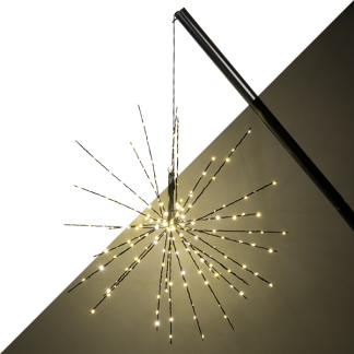 Lumineo Kerstfiguur vlaggenstok | Poolster | Ø 60 cm (210 Micro leds, Inclusief stok) 491642 K151000655