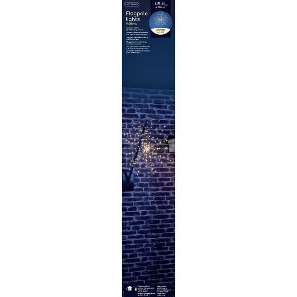 Lumineo Kerstfiguur vlaggenstok | Poolster | Ø 60 cm (210 Micro leds, Inclusief stok) 491642 K151000655 - 9
