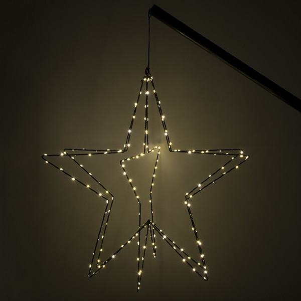 Lumineo Kerstfiguur vlaggenstok | Ster | Ø 60 cm (192 Micro leds, Inclusief stok) 491640 K151000656 - 3