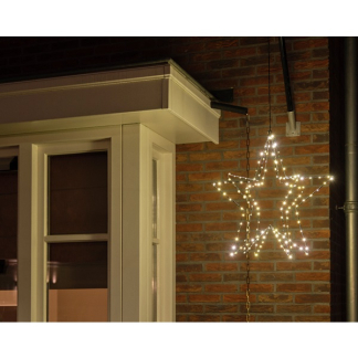 Lumineo Kerstfiguur vlaggenstok | Ster | Ø 60 cm (192 Micro leds, Inclusief stok) 491640 K151000656 - 6