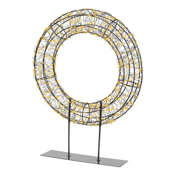 Lumineo Kerstkrans | Lumineo | 7 x 38 x 51 cm (500 leds, Op standaard, Timer, Netstroom, Binnen/Buiten) 490624 K151001800 - 1