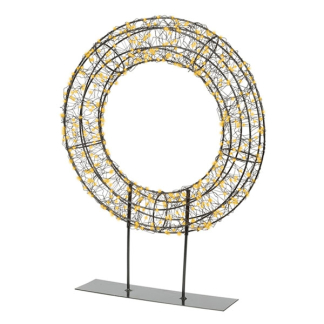 Lumineo Kerstkrans | Lumineo | 7 x 38 x 51 cm (500 leds, Op standaard, Timer, Netstroom, Binnen/Buiten) 490624 K151001800 - 1
