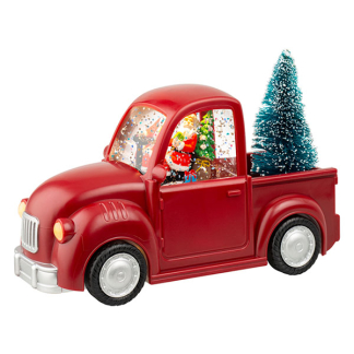 Lumineo Kerstlantaarn auto met kerstman | Lumineo | 14 cm (Led, Batterijen) 480117 K151200173