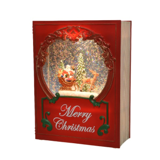 Lumineo Kerstlantaarn boek met kerstman | Lumineo | 21 cm (LED, Batterijen) 485768 K151000098 - 