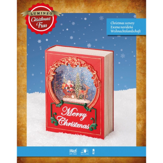 Lumineo Kerstlantaarn boek met kerstman | Lumineo | 21 cm (Led, Batterijen) 485768 K151000098 - 4