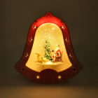 Lumineo Kerstlantaarn klok met kerstman | Lumineo | 20 cm (Led, Batterijen) 489052 K151200172 - 2