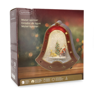 Lumineo Kerstlantaarn klok met kerstman | Lumineo | 20 cm (Led, Batterijen) 489052 K151200172 - 5