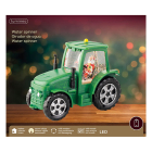 Lumineo Kerstlantaarn tractor met kerstman | Lumineo | 17 cm (Led, Muziek, Batterijen) 488729 K151200174 - 4