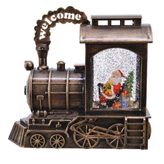 Lumineo Kerstlantaarn trein met kerstman | Lumineo | 23 cm (Led, Batterijen) 485765 K151000096 - 2
