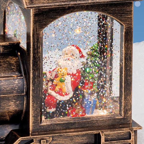 Lumineo Kerstlantaarn trein met kerstman | Lumineo | 23 cm (Led, Batterijen) 485765 K151000096 - 3