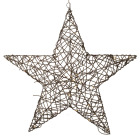 Lumineo Kerstster met verlichting | 79 x 76 cm (48 LEDs, Wicker, Eénzijdig) 493555 K151000687 - 2