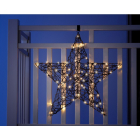 Lumineo Kerstster met verlichting | 79 x 76 cm (48 LEDs, Wicker, Eénzijdig) 493555 K151000687 - 4