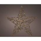 Lumineo Kerstster met verlichting | 79 x 76 cm (48 LEDs, Wicker, Eénzijdig) 493555 K151000687 - 5