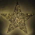 Lumineo Kerstster met verlichting | 79 x 76 cm (48 leds, Wicker, Eénzijdig) 493555 K151000687 - 7