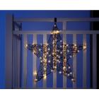 Lumineo Kerstster met verlichting | 79 x 76 cm (48 leds, Wicker, Eénzijdig) 493555 K151000687 - 8