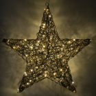 Lumineo Kerstster met verlichting | 79 x 76 cm (96 LEDs, Wicker, Tweezijdig) 493541 K151000688 - 3
