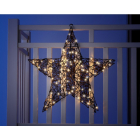Lumineo Kerstster met verlichting | 79 x 76 cm (96 LEDs, Wicker, Tweezijdig) 493541 K151000688 - 4