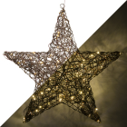 Lumineo Kerstster met verlichting | 79 x 76 cm (96 LEDs, Wicker, Tweezijdig) 493541 K151000688 - 1