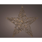 Lumineo Kerstster met verlichting | 79 x 76 cm (96 leds, Wicker, Tweezijdig) 493541 K151000688 - 5