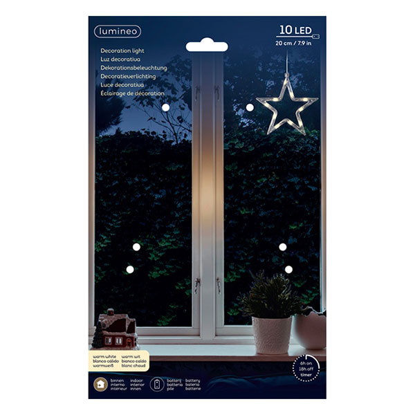 Lumineo Kerstster met verlichting | Lumineo |  Ø 17 cm (20 leds, Warm wit, Binnen) 489604 K151001783 - 2