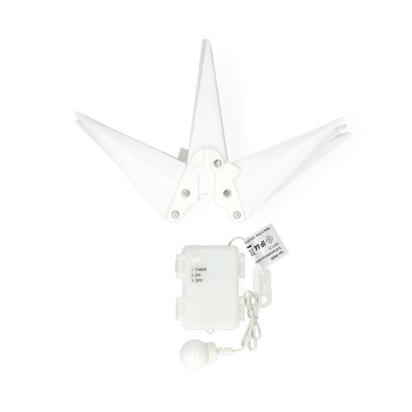 Lumineo Kerstster met verlichting | Lumineo | Ø 30 cm (2 leds, Batterijen, Binnen/buiten, Wit) 490699 K151200164 - 2