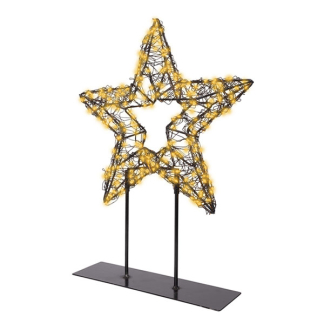 Lumineo Kerstster met verlichting | Lumineo | 6 x 28 x 37 cm (300 leds, Op standaard, Timer, Netstroom, Binnen/Buiten) 490627 K151001801