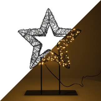 Lumineo Kerstster met verlichting | Lumineo | 6 x 28 x 37 cm (300 leds, Op standaard, Timer, Netstroom, Binnen/Buiten) 490627 K151001801