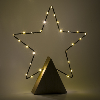 Lumineo Kerstster op voet | Lumineo | 27 x 30 cm (27 LEDs, 5-punts, Binnen) 487114 K150304012 - 