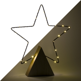 Lumineo Kerstster op voet | Lumineo | 27 x 30 cm (27 leds, 5-punts, Binnen) 487114 K150304012 - 1