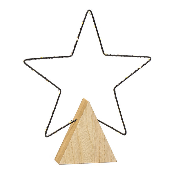 Lumineo Kerstster op voet | Lumineo | 27 x 30 cm (27 leds, 5-punts, Binnen) 487114 K150304012 - 2