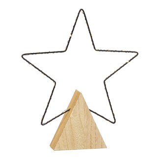 Lumineo Kerstster op voet | Lumineo | 27 x 30 cm (27 leds, 5-punts, Binnen) 487114 K150304012 - 2