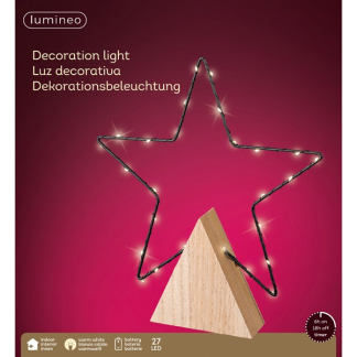Lumineo Kerstster op voet | Lumineo | 27 x 30 cm (27 leds, 5-punts, Binnen) 487114 K150304012 - 5