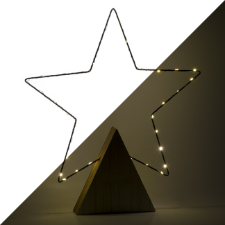Lumineo Kerstster op voet | Lumineo | 41.5 x 47 cm (35 LEDs, 5-punts, Binnen) 487115 K150304013 - 
