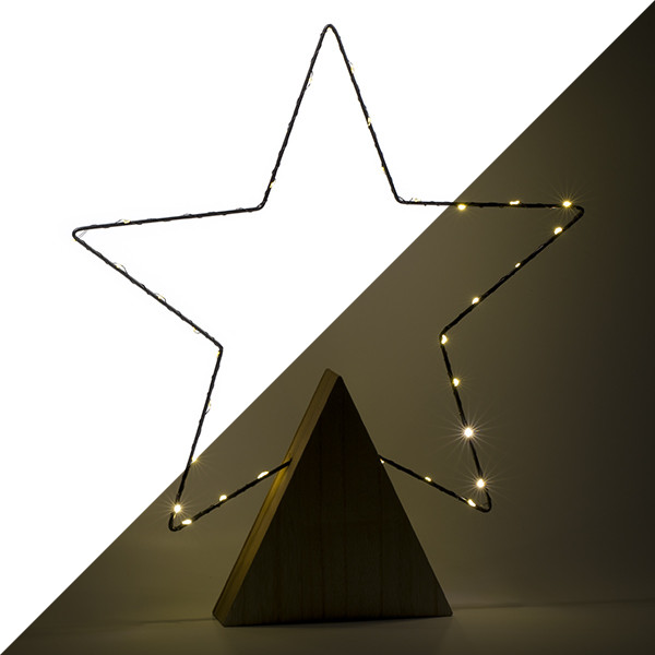 Lumineo Kerstster op voet | Lumineo | 41.5 x 47 cm (35 leds, 5-punts, Binnen) 487115 K150304013 - 1