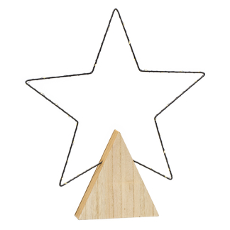 Lumineo Kerstster op voet | Lumineo | 41.5 x 47 cm (35 leds, 5-punts, Binnen) 487115 K150304013 - 2